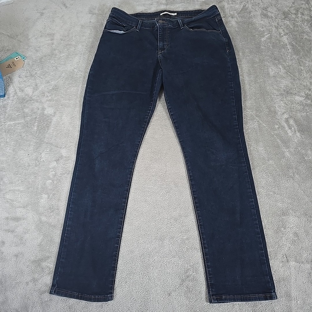 Levi's Jeans Womens 16 33x28 Blue Dark Wash Classic Mid Rise Skinny Casual